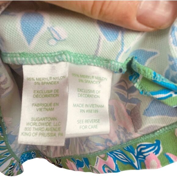 Lilly Pulitzer Luxletic Frida Scallop Polo Spearmint Golf Till You Drop - Picture 13 of 13